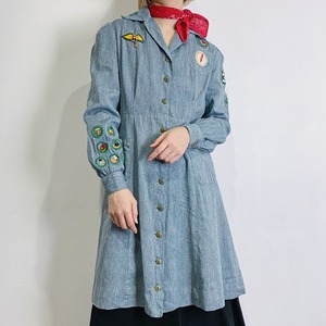 40s Girl Scout patch shirt dress