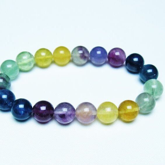 フローライト ブレスレット 11mm 蛍石 螢石 ブレス 一点物 メール便可 [M便 1/10] 111-45710