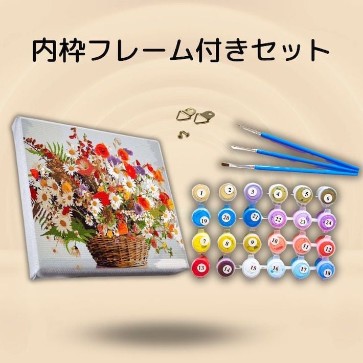 カラフル猫30x40cm』アクリル絵の具で作る。数字で塗り絵 油絵風