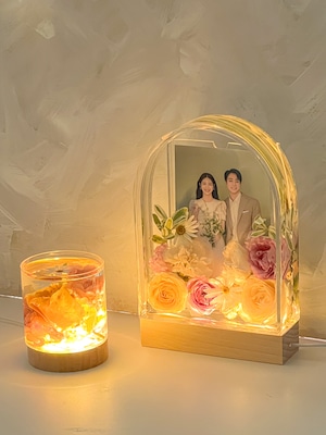 花束蘇るアート作品”フラワーフォトフレーム”