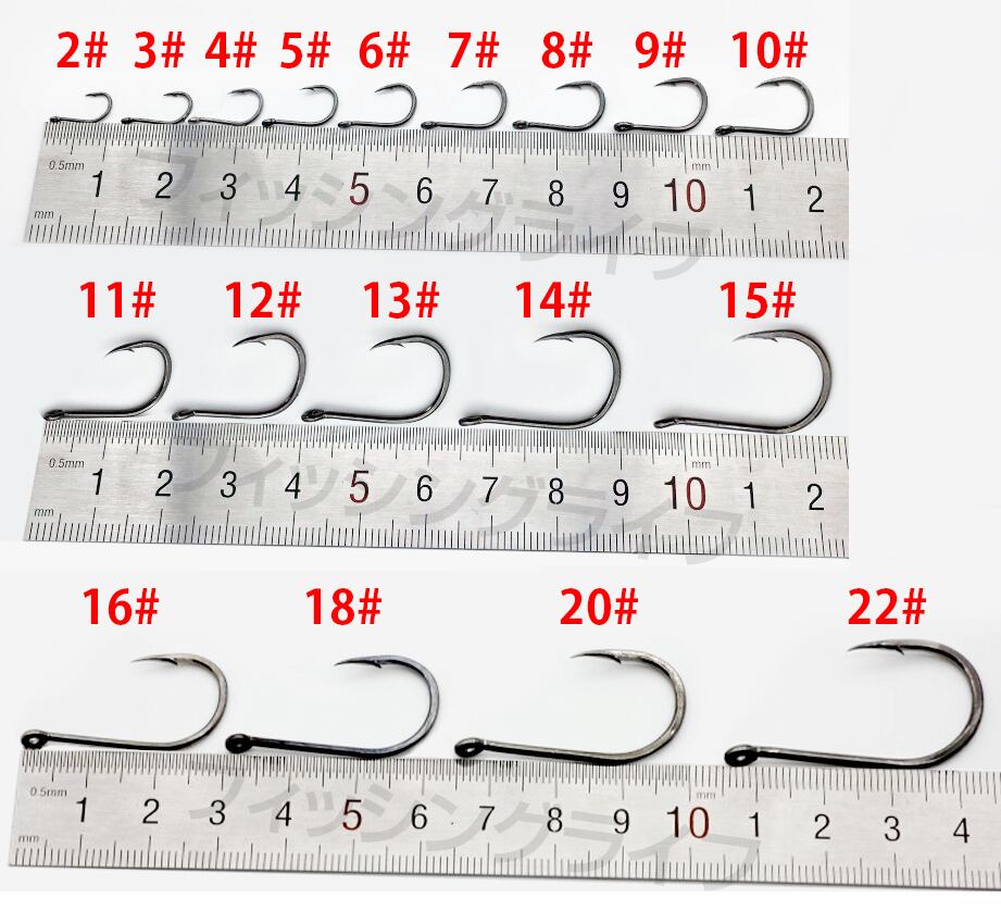 管付きフック マス針 釣り針 8号【100本】 | フィッシングライフBASE店