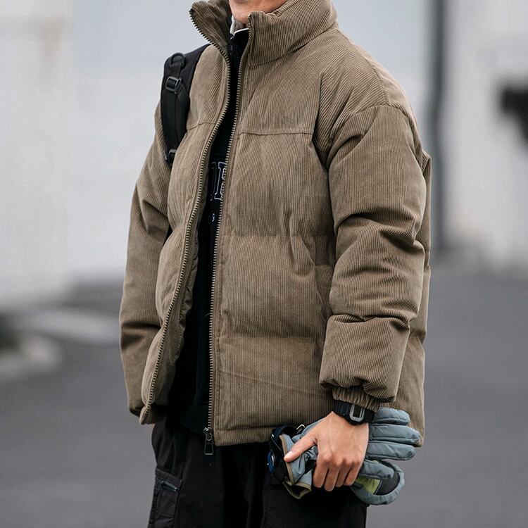 ★STAND COLLAR CORDUROY COTTON COAT　　　A0842