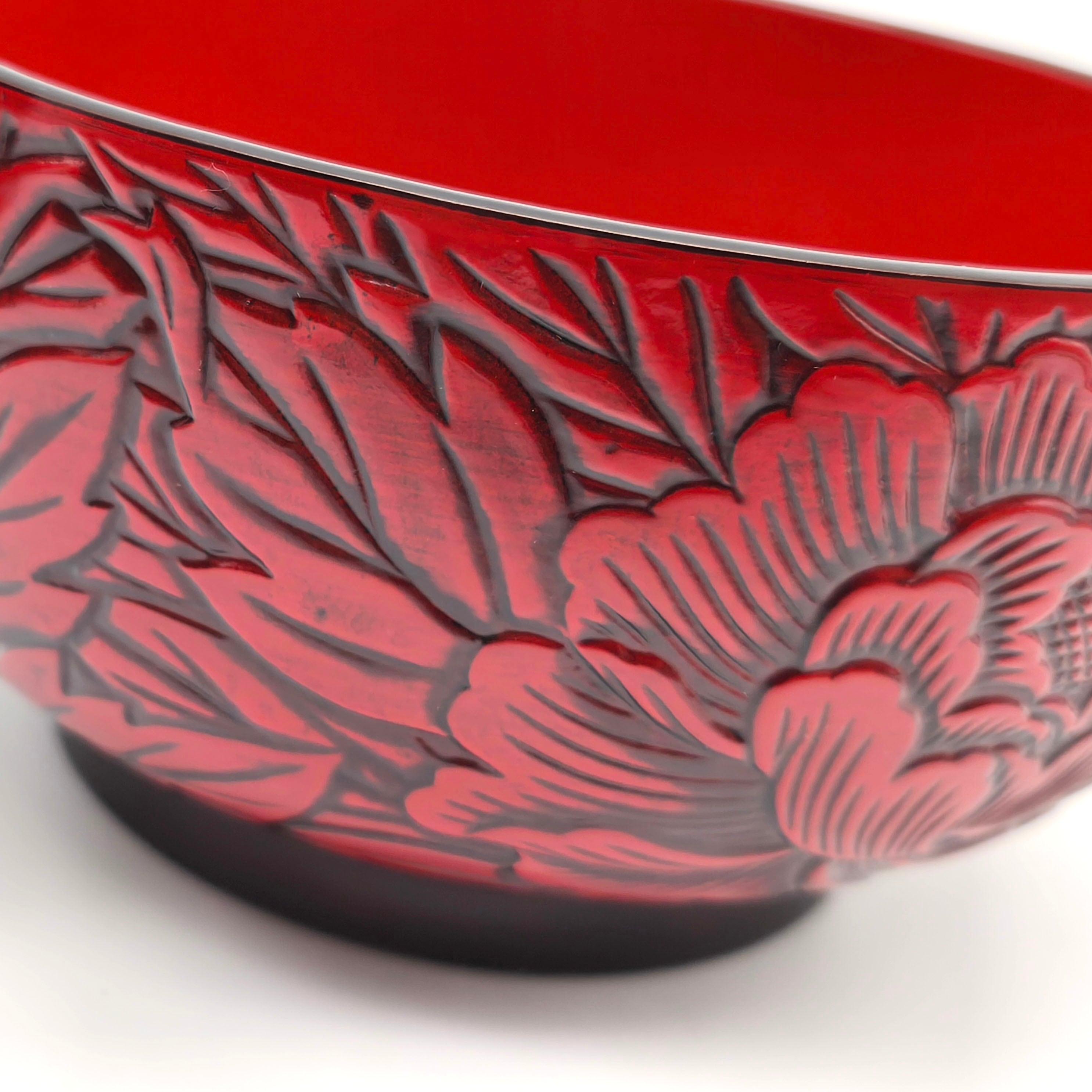 仙台堆朱・汁椀・5客揃・伝統工芸・No.250706-38・梱包サイズ80