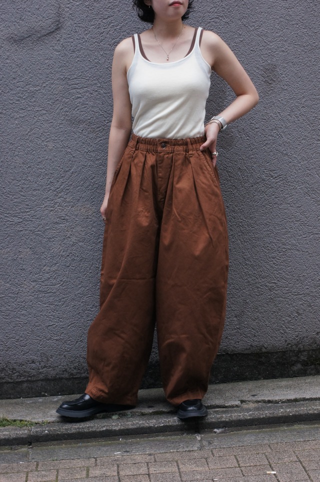 【HARVESTY】 CHINO CIRCUS PANTS / BROWN