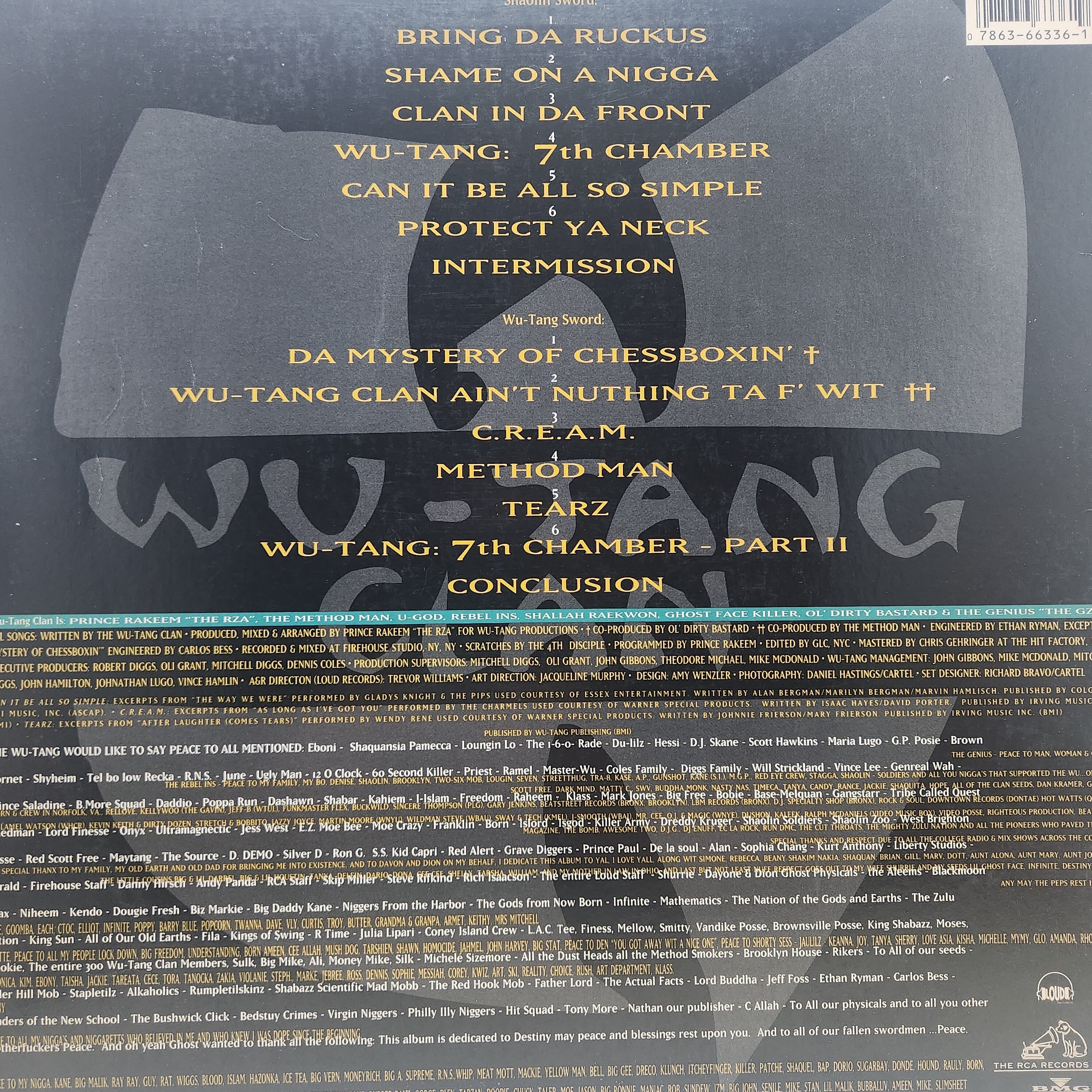 Wu-Tang Clan / Enter The Wu-Tang (36 Chambers) [07863 66336-1] - 画像2