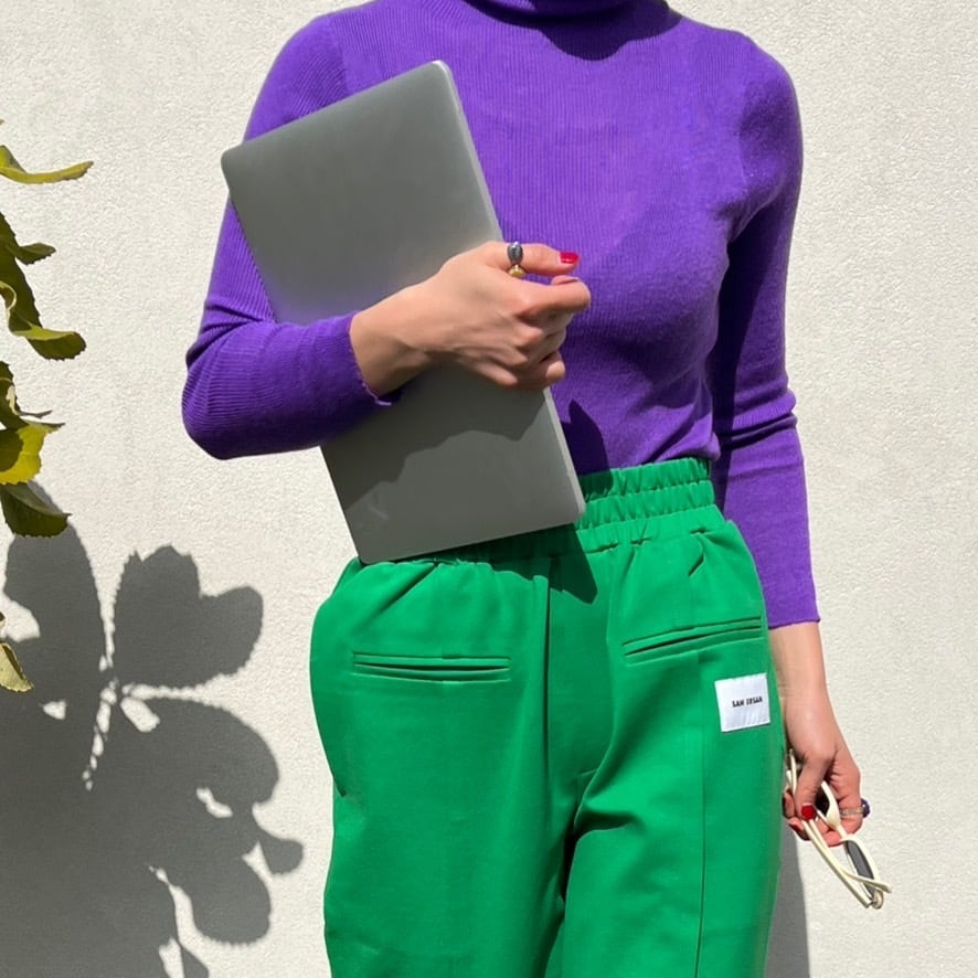 ビビッドカラーシアーニットタートルネック_LN01871 | lanan(ラナン)