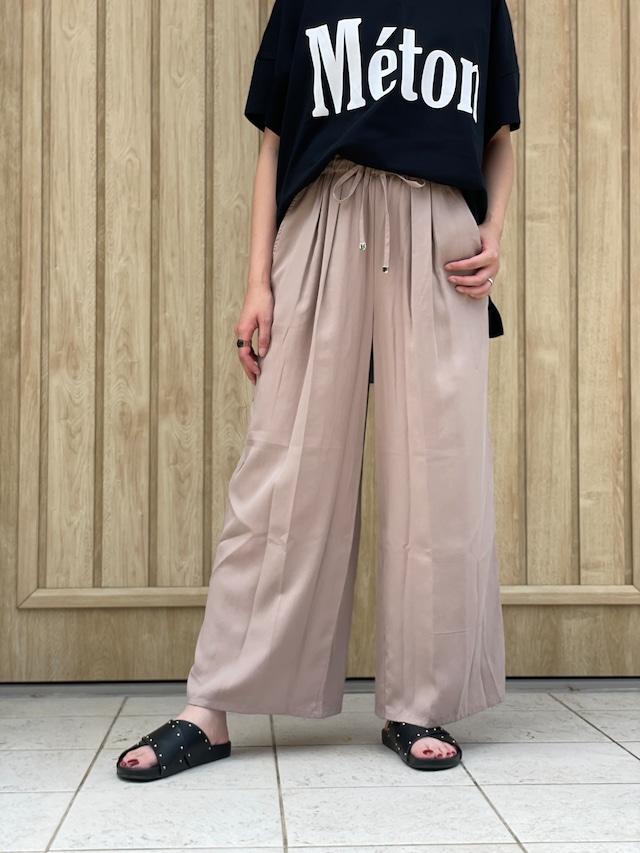 ◆期間限定Happy Price◆光沢感×とろみが特徴のテンセルワイドパンツ
