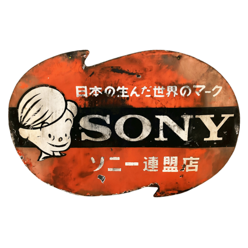 「SONY」 porcelain sign