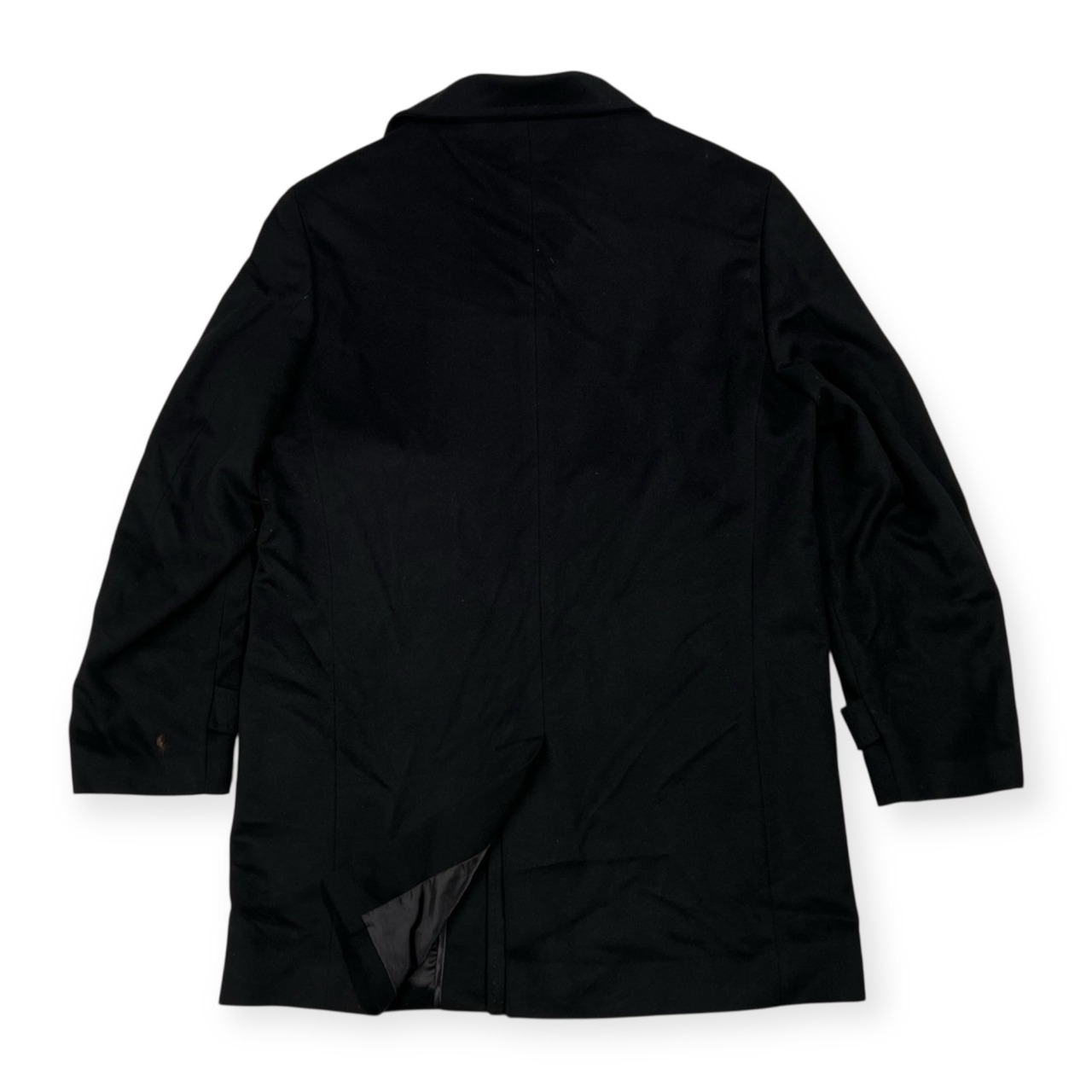 カシミヤ100% 高級 ROBERTA MICHETTI ロベルタ ミケッティ 比翼 コート サイズ L /黒/ブラック/メンズ/カシミア