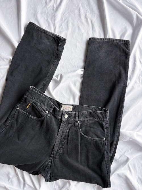 ARMANI JEANS Faded Black Corduroy Pants
