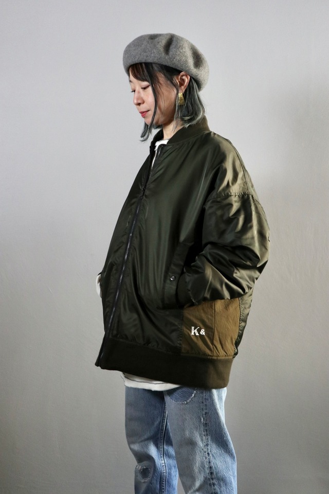 ナイロンツイルMA-1中綿ロング【12306-766-20】2023AW