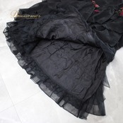 社交ダンス 衣装 スタンダード ドレス ワンピース パーティドレス non non dorl ノンノンドール 黒 ブラック系 レッド系 赤 ドット 水玉 希少 レトロガーリー ビンテージ 演奏会 美しい コサージュ 伸縮性無し クラシック 講演会 用途 限定品 おしゃれ 女性用 発表会 華やか 体型カバー コーディネート ルースフィット 上品 シンプル エレガント 個性的 目を引く 大人 クリエイティブ