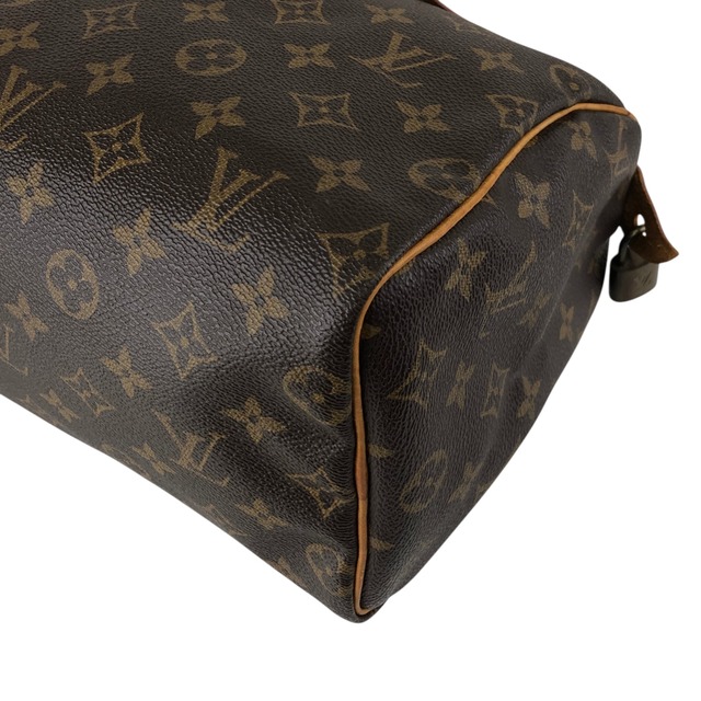 LOUIS VUITTON ルイヴィトン スピーディ25 モノグラム ハンドバッグ ブラウン レザー vintage ヴィンテージ オールド b6fmua