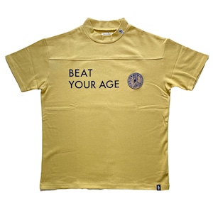 ORGANIC COTTON MOCK NECK FOOTBALL SHIRT  -MUSTARD-