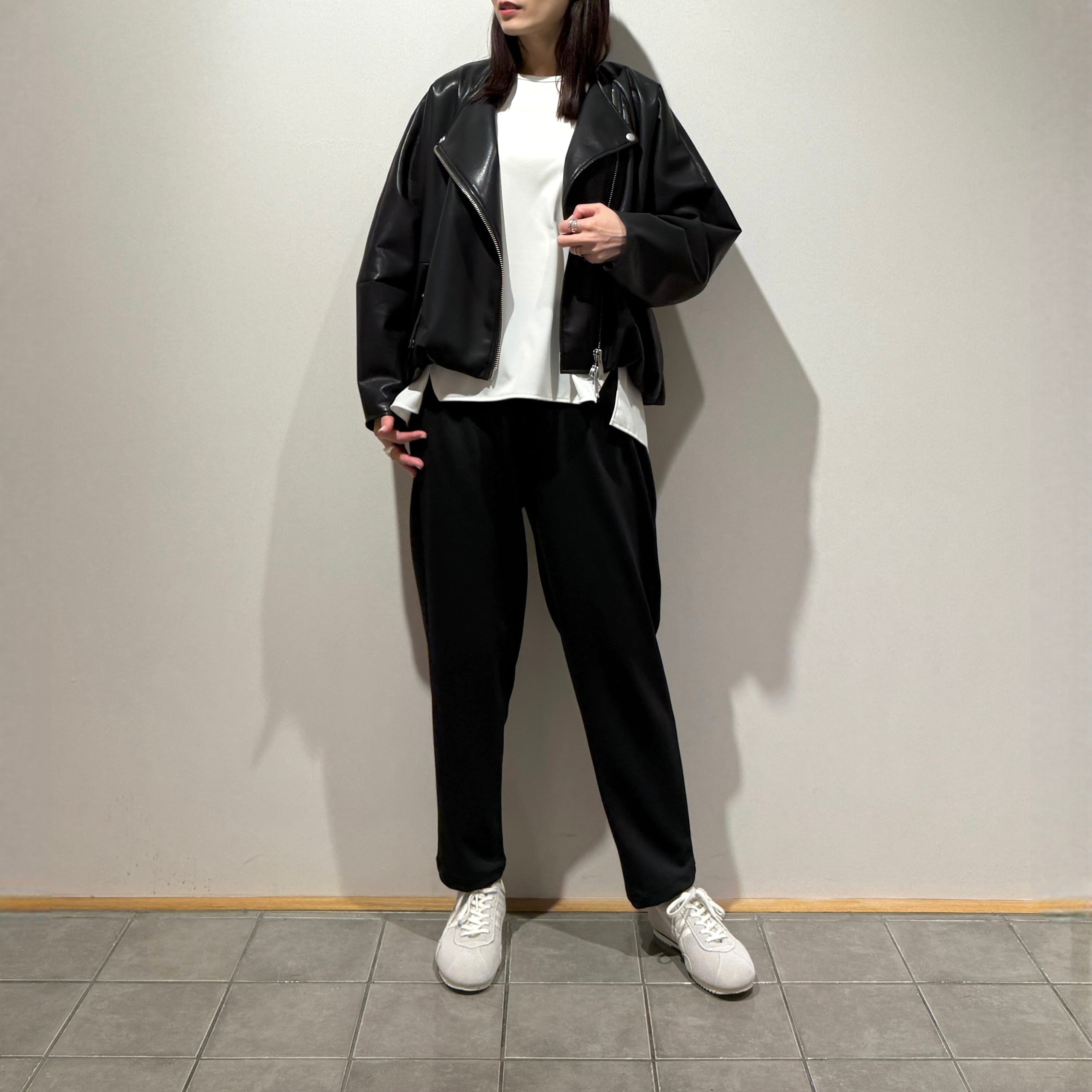 限定店舗】ノーカラーライダースジャケット | トワミーオンラインショップ