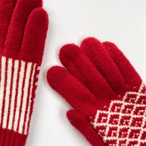 Tehtävä touch glove (red/pistachio)