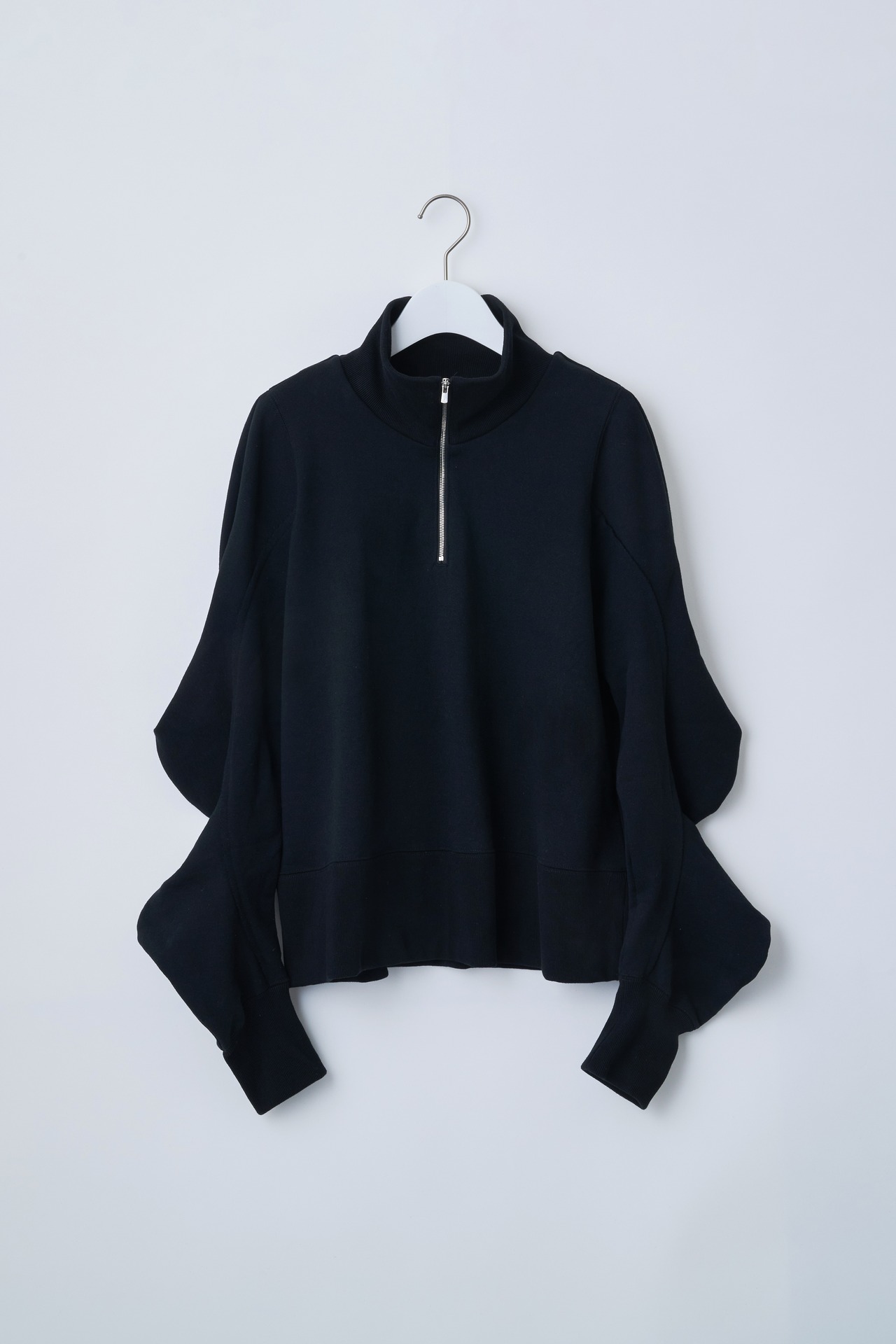 Power shoulder half zip sweatshirt