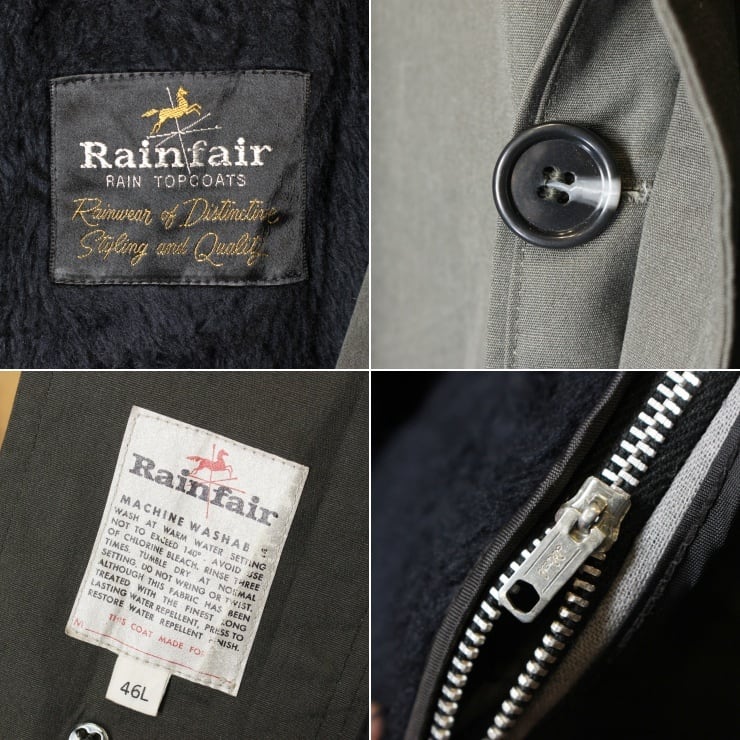 Rainfair ステンカラーコート サイズ42 ビンテージ KORATRON