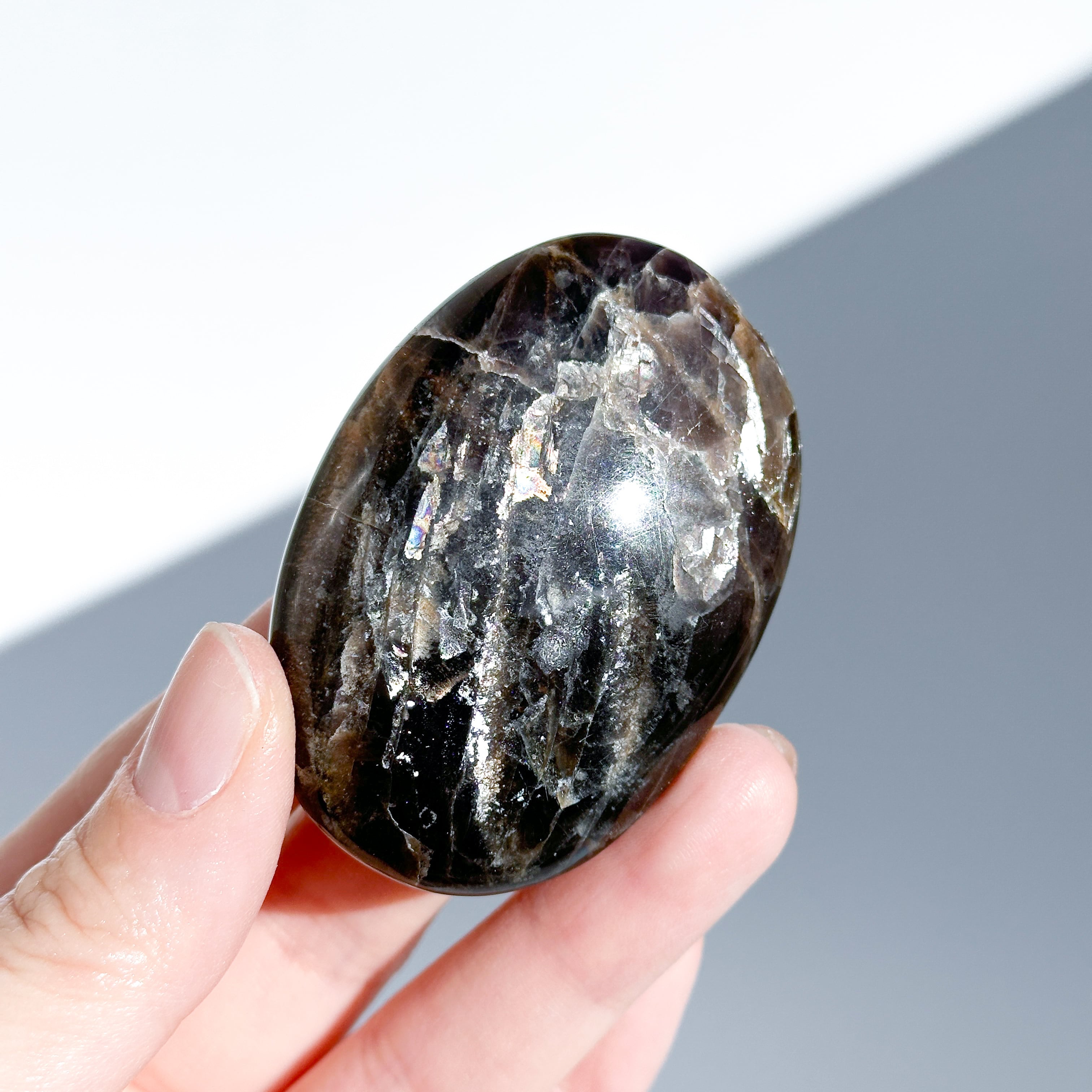 ブラックムーンストーン パームストーン11◇ Black Moonstone ◇天然石