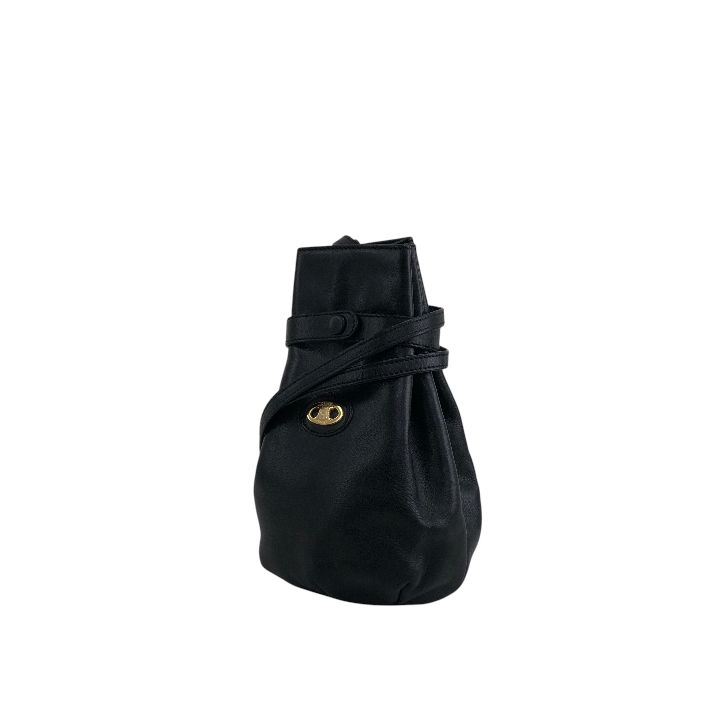 CELINE セリーヌ ショルダーバッグ ブラック ブラゾン レザー CELINE セリーヌ ショルダーバッグ ブラック ブラゾン レザー