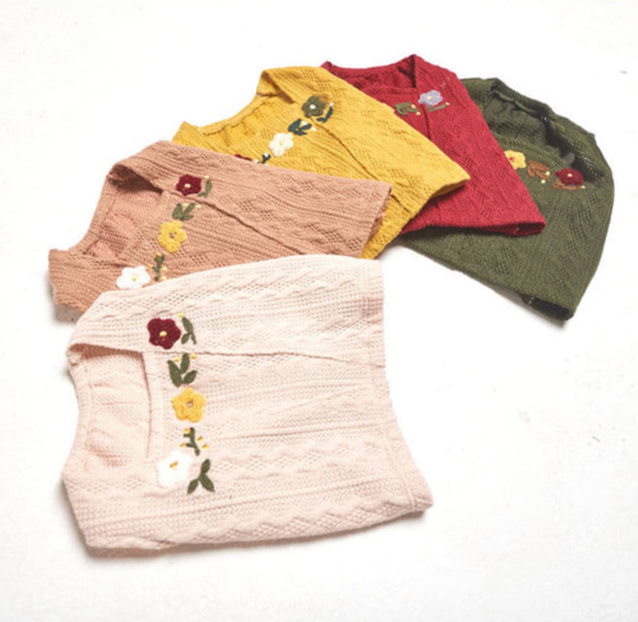 flower crop knit S ~ 2XL 5color /  犬服 新作 ニット ショート丈 可愛い 犬の服 クロップドトップス お揃い ドッグウェア b38