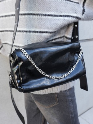 【ALUDE SELECT】chain box metal bag