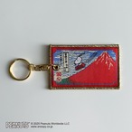 スヌーピー　刺繍キーホルダー　葛飾北斎　凱風快晴