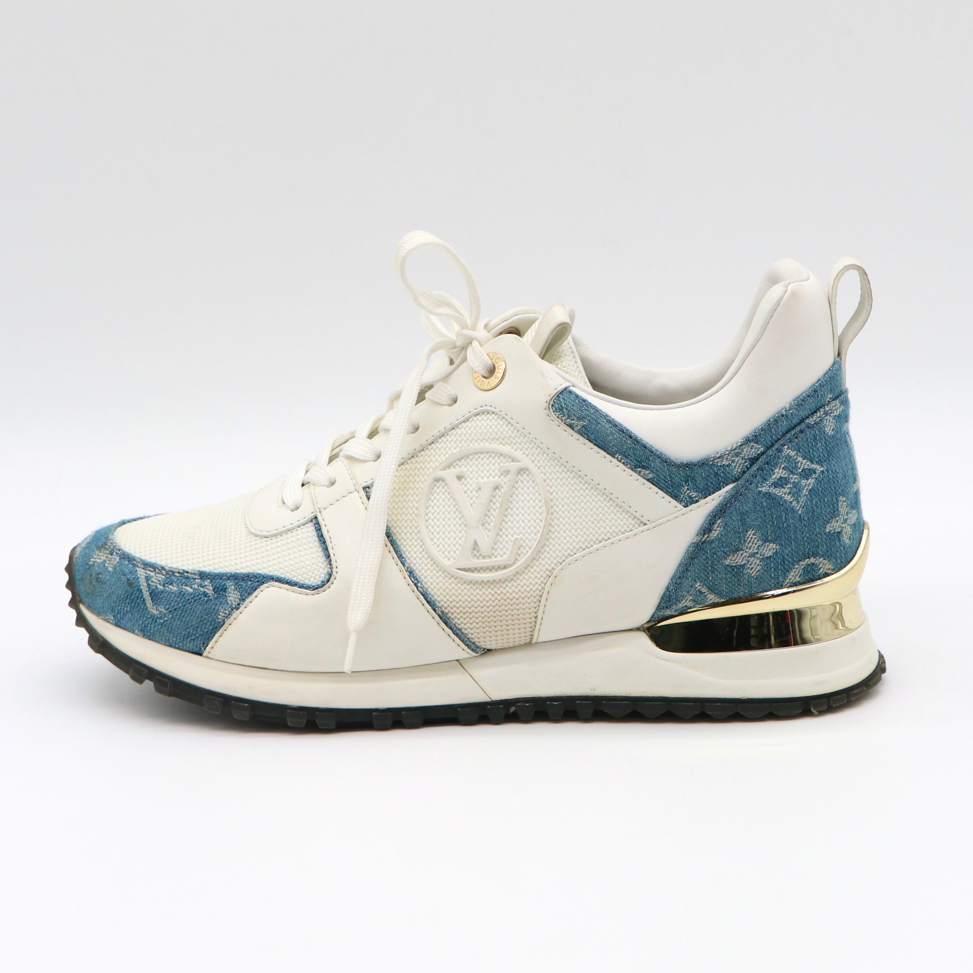 LOUIS VUITTON ランアウェイライン モノグラム スニーカー デニム