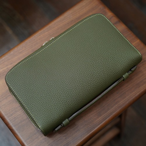 ル・ボナー　ポーチピッコロ　シュランケンカーフ　オリーブ