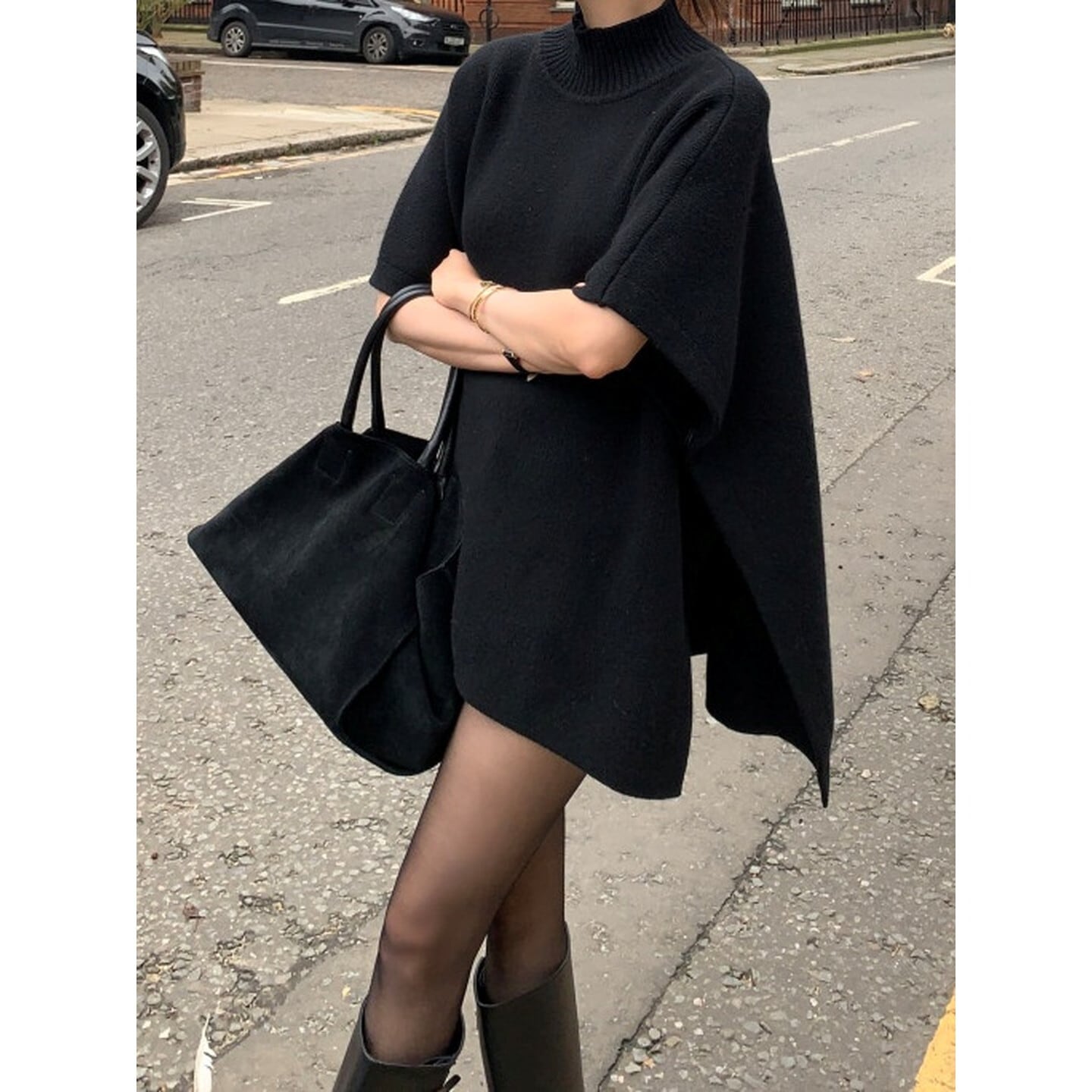 ハイネックポンチョチュニック 2color RA3020