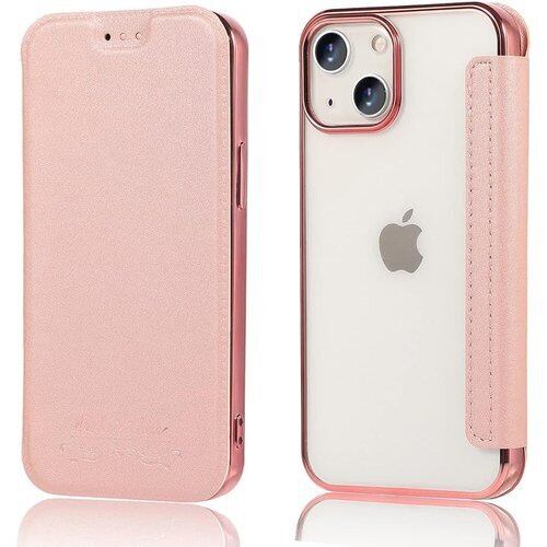 MuZiF iPhone14 用 ケース 手帳型 クリア 高級なPUレザー 耐衝撃性と耐摩耗性 14用 全面保護耐衝撃、カード収納、カバー 軽量 アイフォン14 用 手帳カバー iPhone 14ローズゴールド 2120