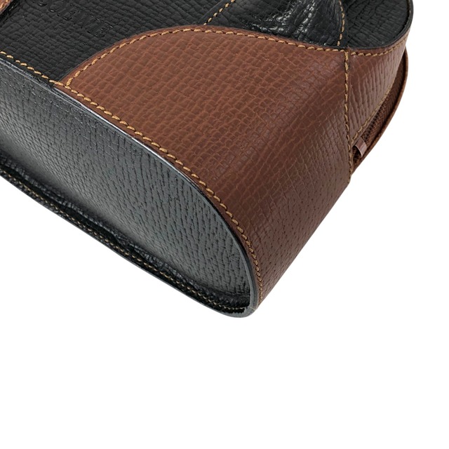 LOEWE ロエベ ショルダーバッグ ブラック ブラウン レザー バイカラー 2way ミニバッグ vintage ヴィンテージ オールド z67fis