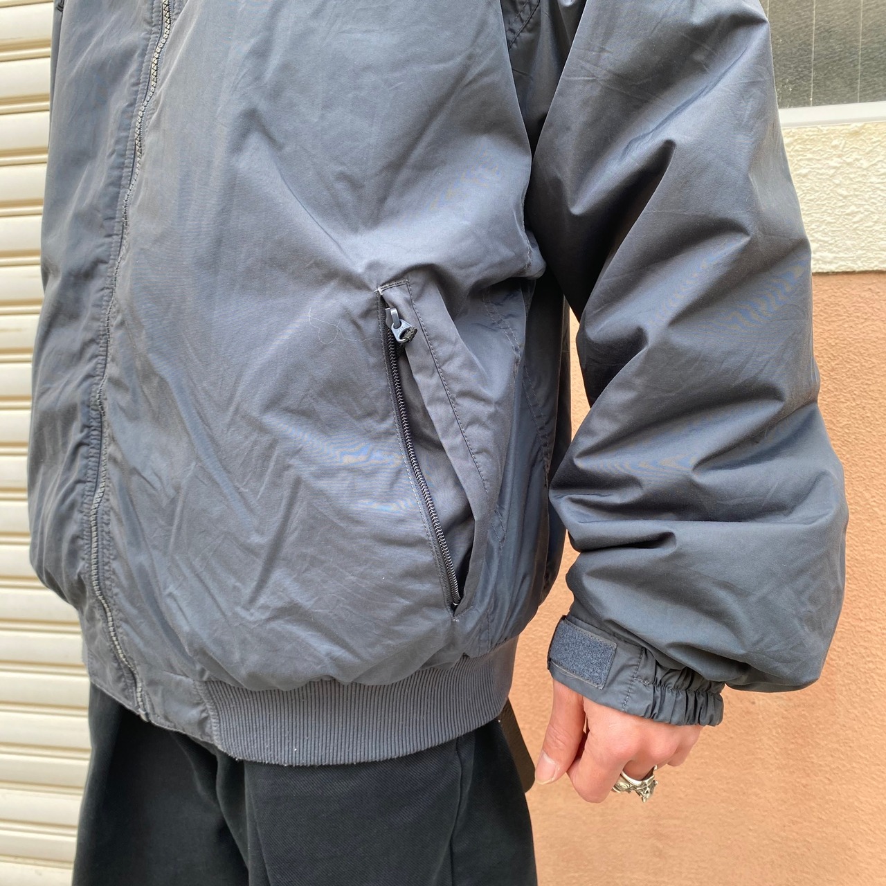 90年代 ビンテージ Columbia コロンビア ハイネック フリース×ナイロン 