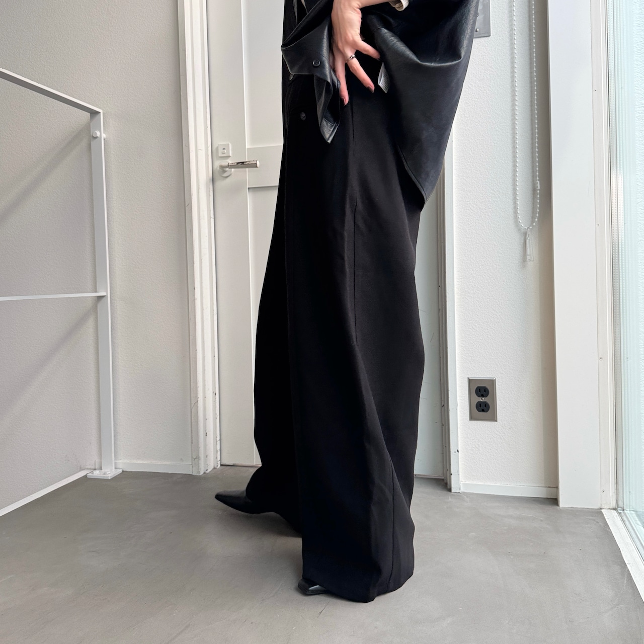Tie belt wide curve PT/black