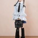 【2点セット】ティアードフリルスリーブブラウス＋チェックプリーツミニスカート ・78802