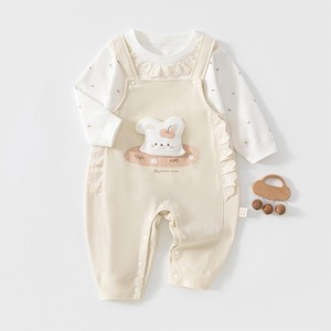 【BABY】キュートウサギサロペット＆シャツ