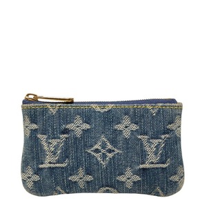 ルイ ヴィトン モノグラム デニム ポシェット クレ キーケース コインケース M95343 ブルー デニム レディース LOUIS VUITTON 【中古】