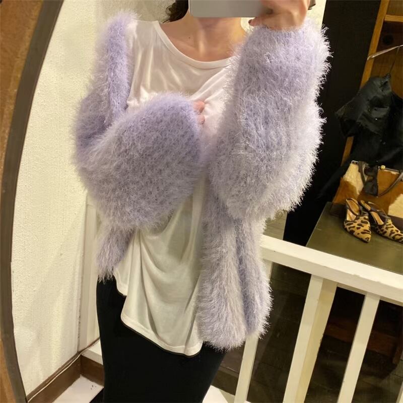 シャギーニット カーディガン AJ11009-2719