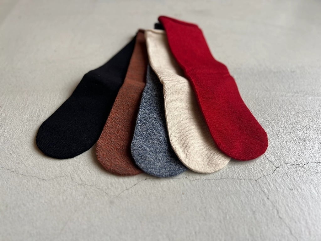 クネクネくつ下　日々のくつ下　綿wool