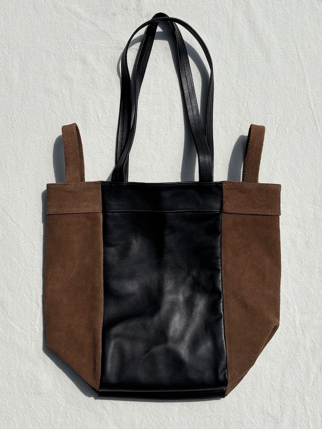ANTHEM A / COMBINATION LEATHER BAG (BROWN×BLACK)