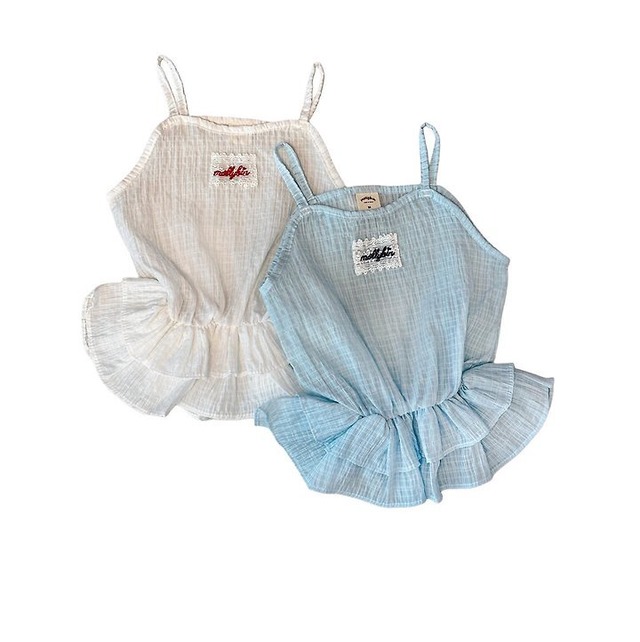 【取寄】mollybin｜celly shirring top｜セリシャーリングトップ｜XS-JS｜kids&jr｜26 summer