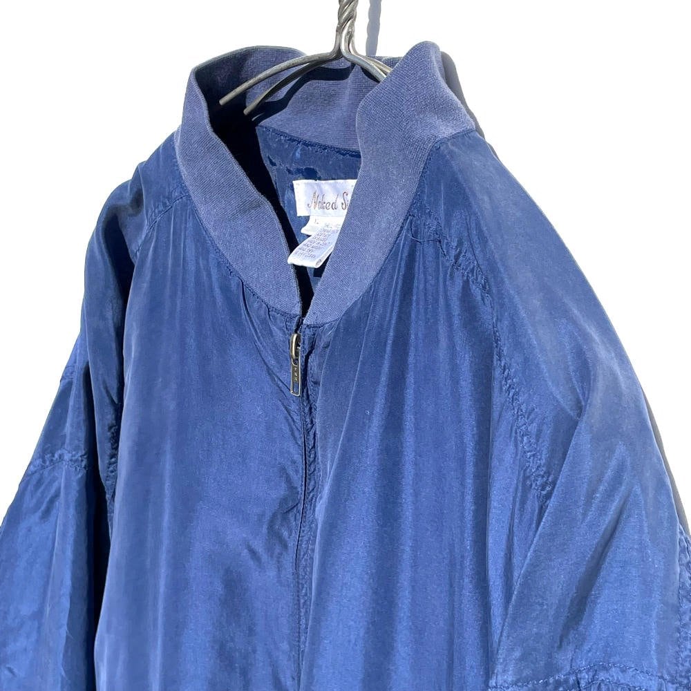 Naked Silk] Vintage Big Silhouette Silk Blouson Jacket [1990s