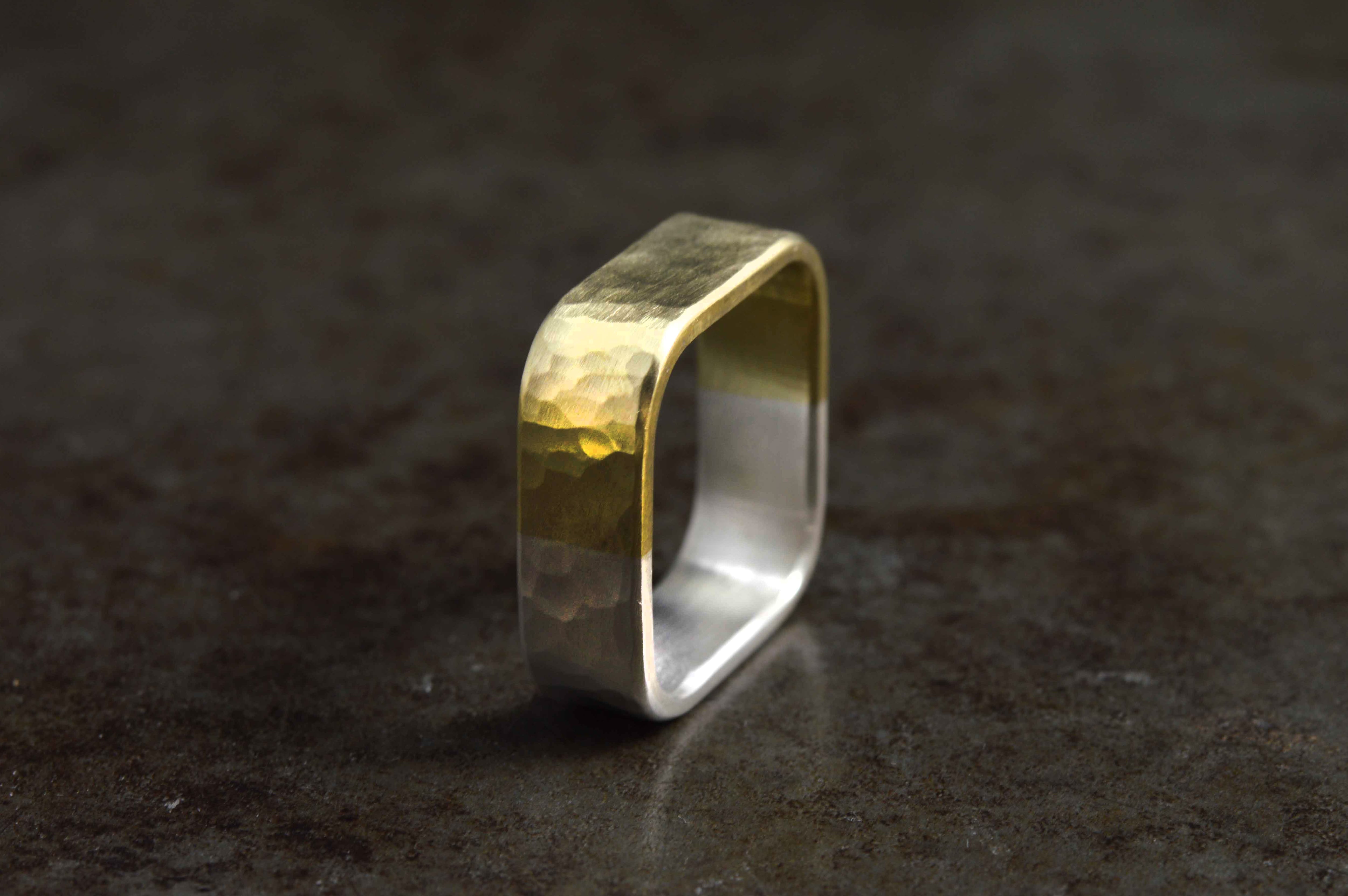 交リング_平四角 / 6.0mm_silver brass［シルバー真鍮］ | UNODAISAKU