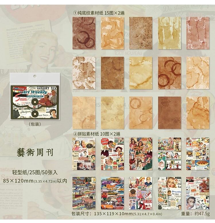 コラージュ素材紙もの素材紙【1258】