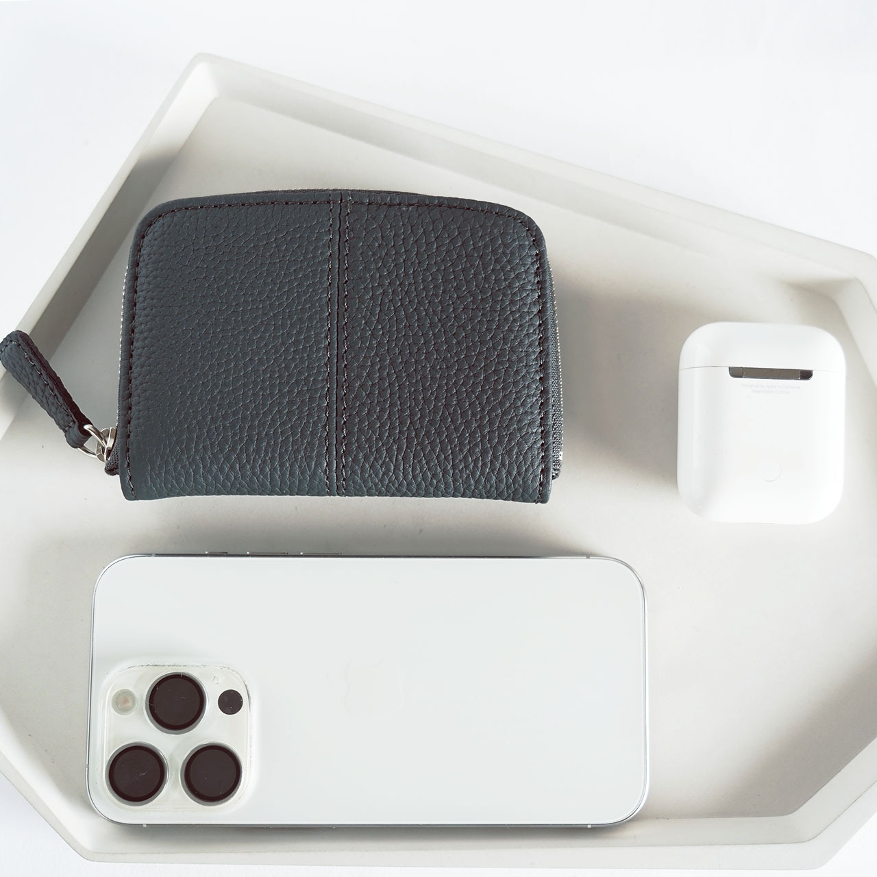 【本革】手のひらミニ財布|de’syu|ドイツシュリンク × アクセサリー感 グリーン・画像9