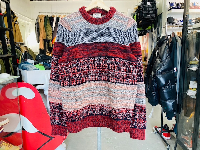 ACNE KAI RUSTIC SWEATER RED SMALL 89093