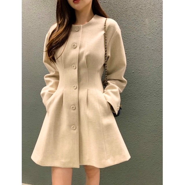 シンプルワンピースコート　２color　00496