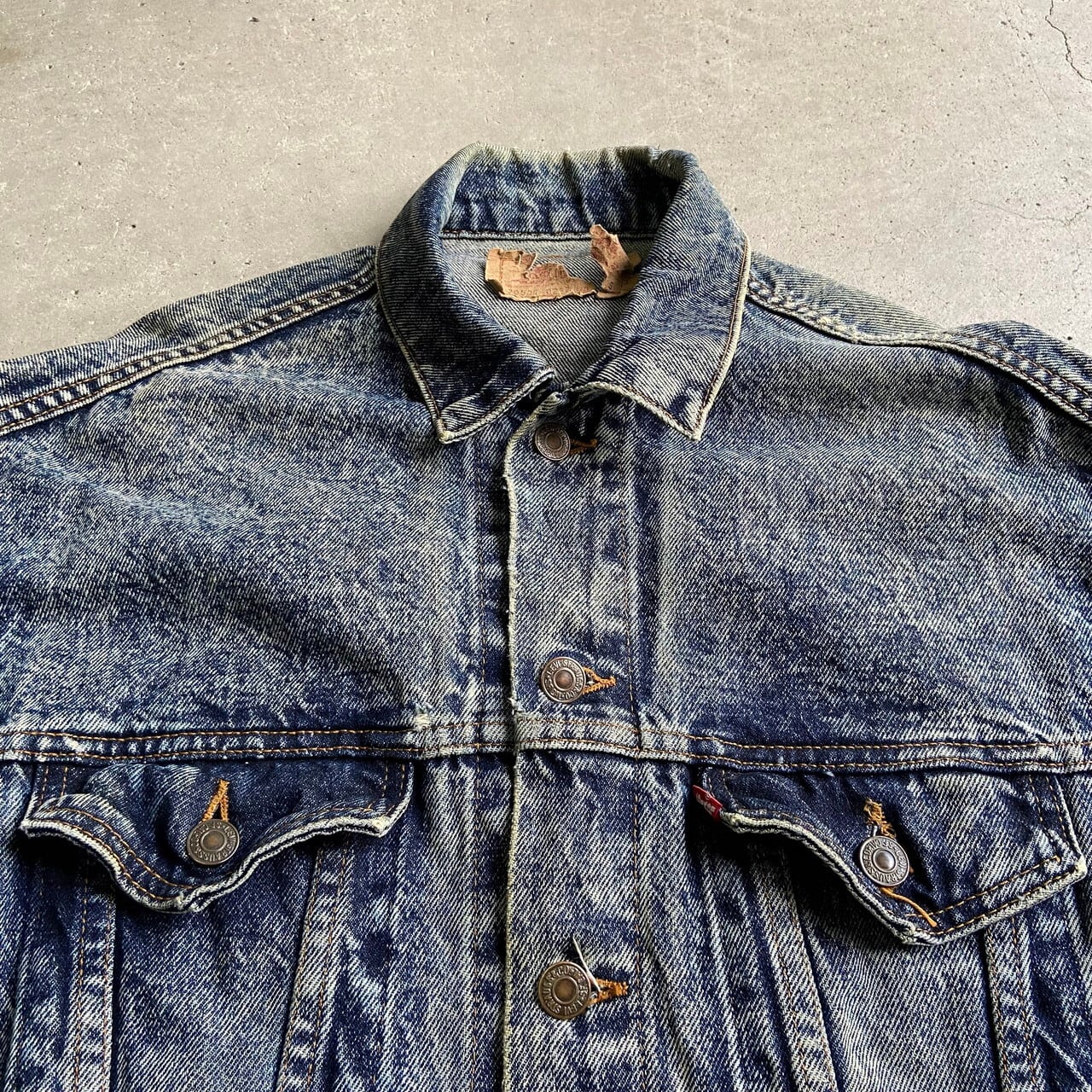 80s Levi's ケミカルウォッシュデニムジャケット XL 70507