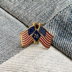 【Good】USA FLAG『76』 ピンバッジ