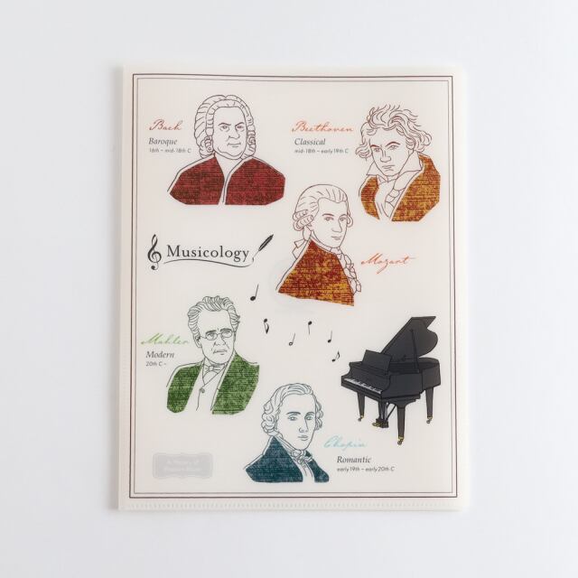 A4クリアファイルブック (音楽学) STUDY HOLIC